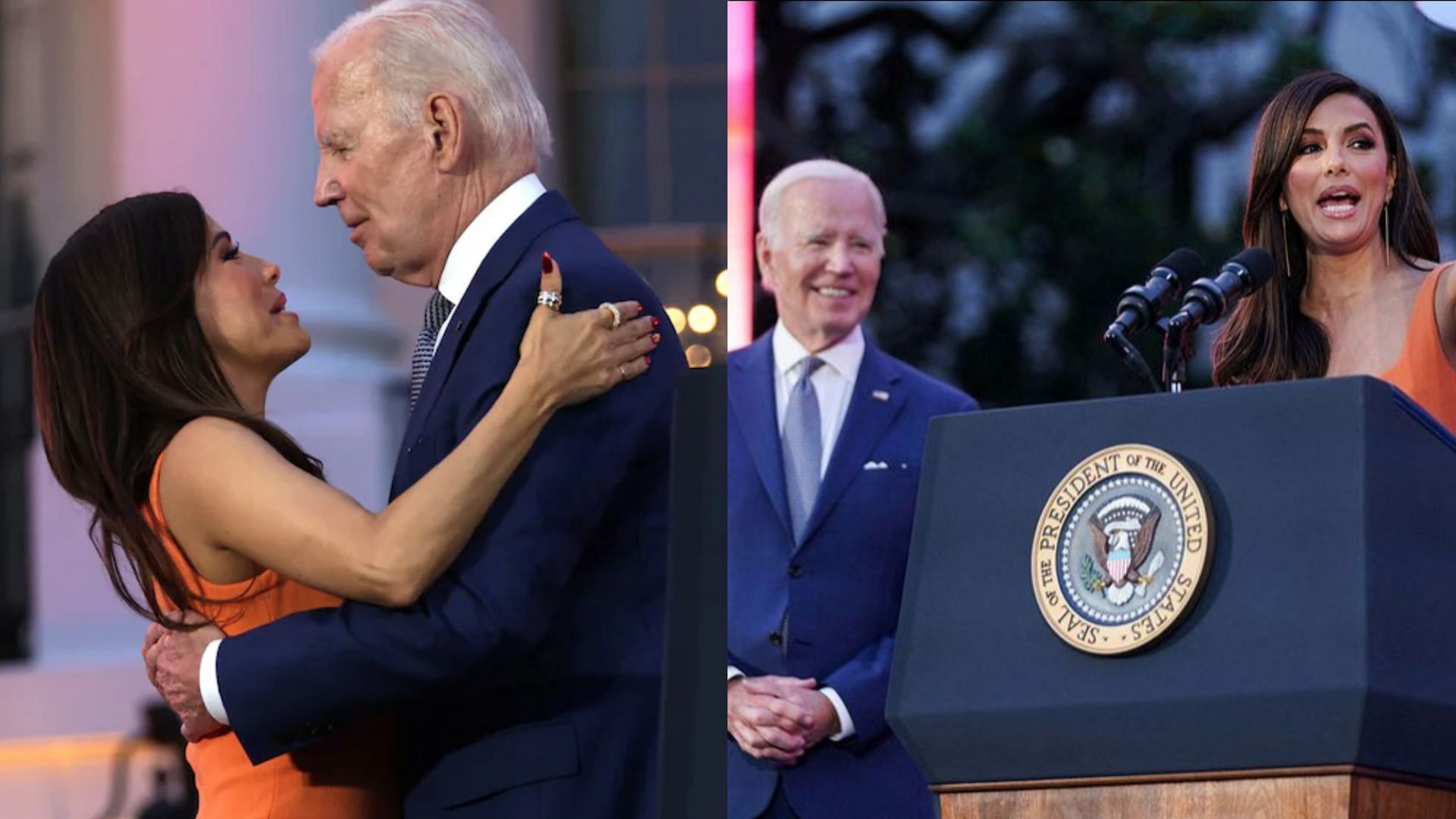 Eva Longoria and Joe Biden
