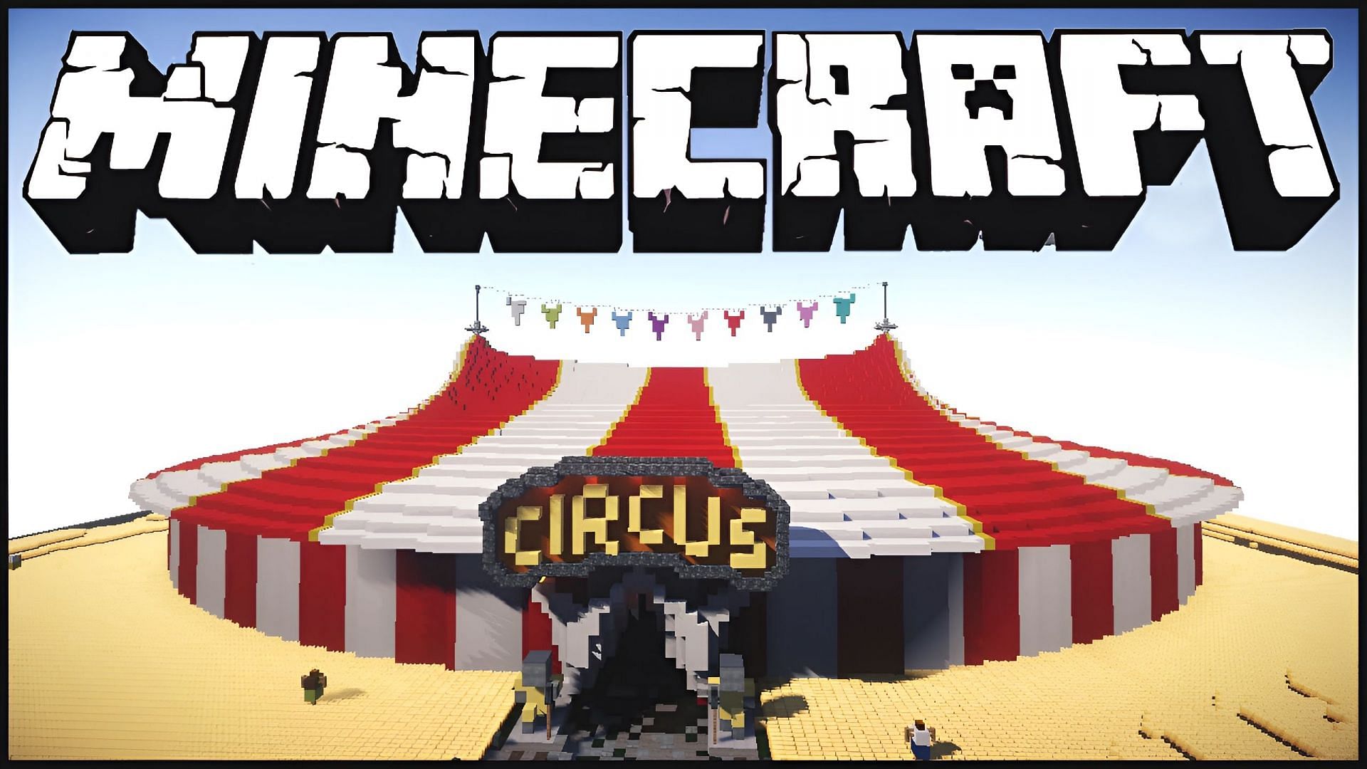 A circus makes for an incredible Minecraft build (Image via Youtube/ Keralis