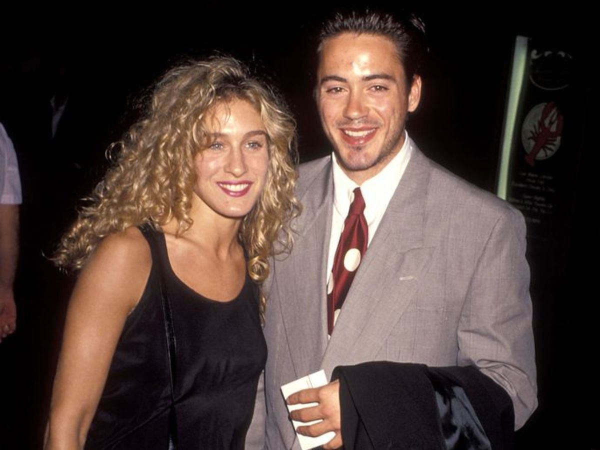 Robert Downey Jr and Sarah Jessica Parker when they were dating (Image via Getty)