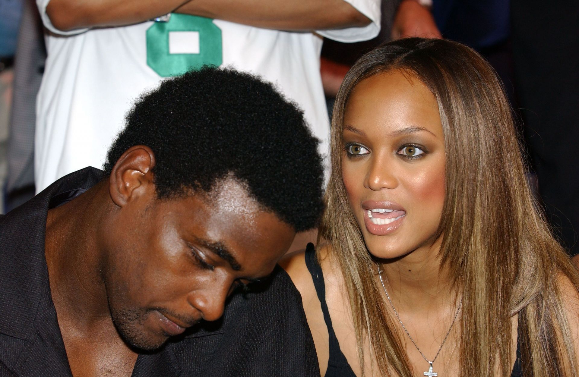 Chris Webber with Tyra Banks