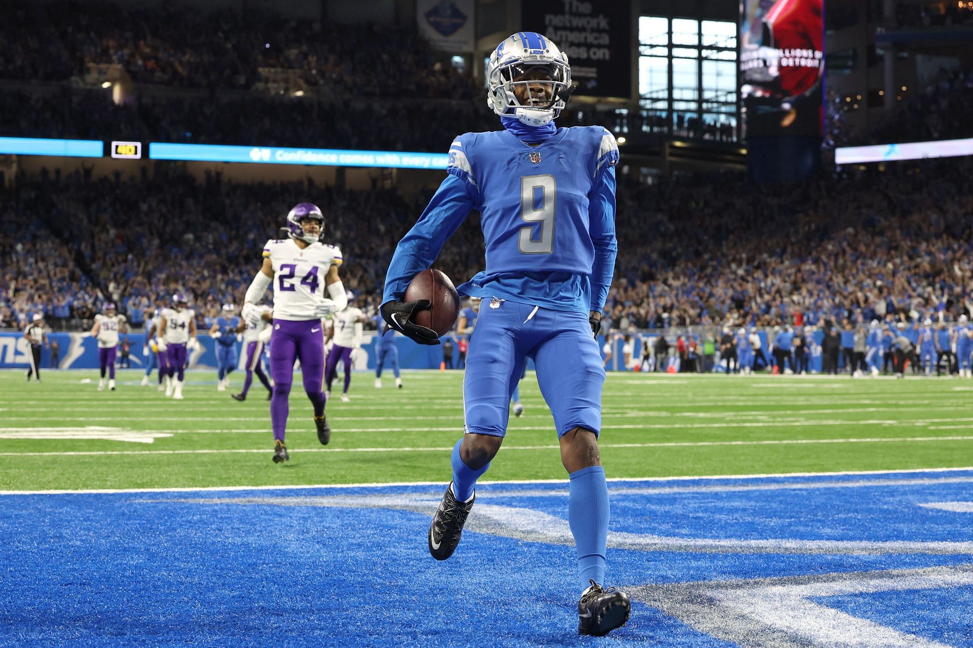 Jameson Williams at Minnesota Vikings v Detroit Lions