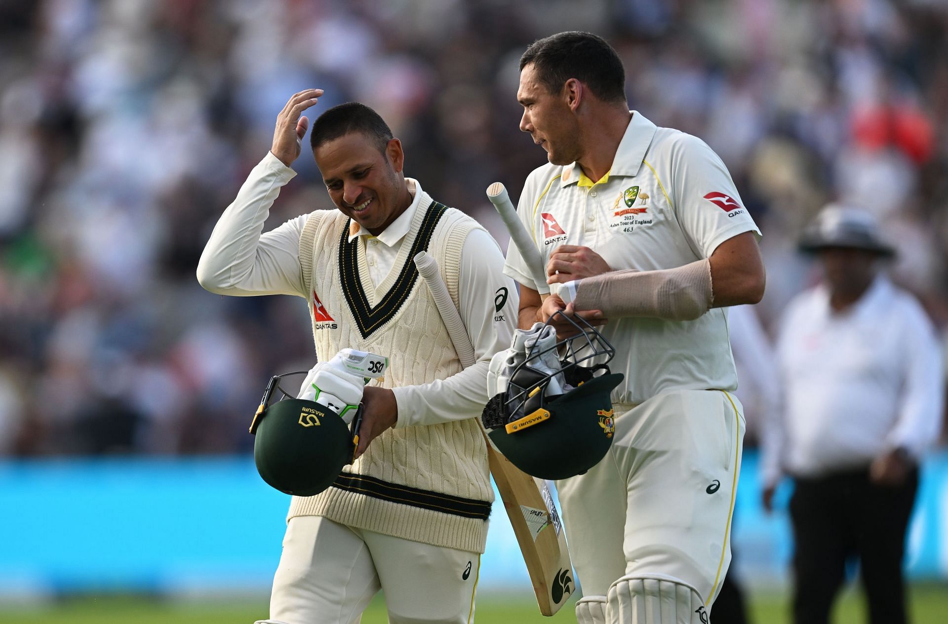 Australia need a further 174 runs with seven wickets in hand.