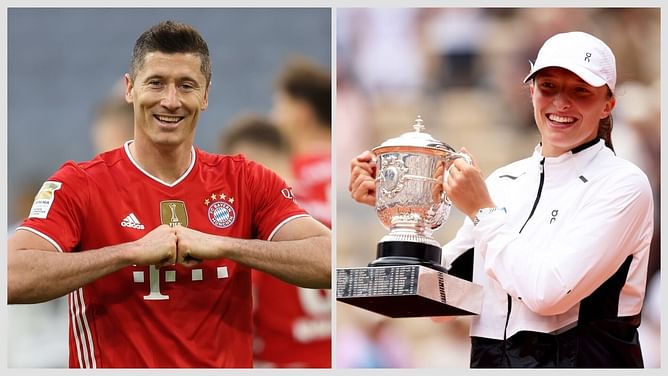 Robert Lewandowski congratulates compatriot Iga Swiatek for winning her third Roland Garros title