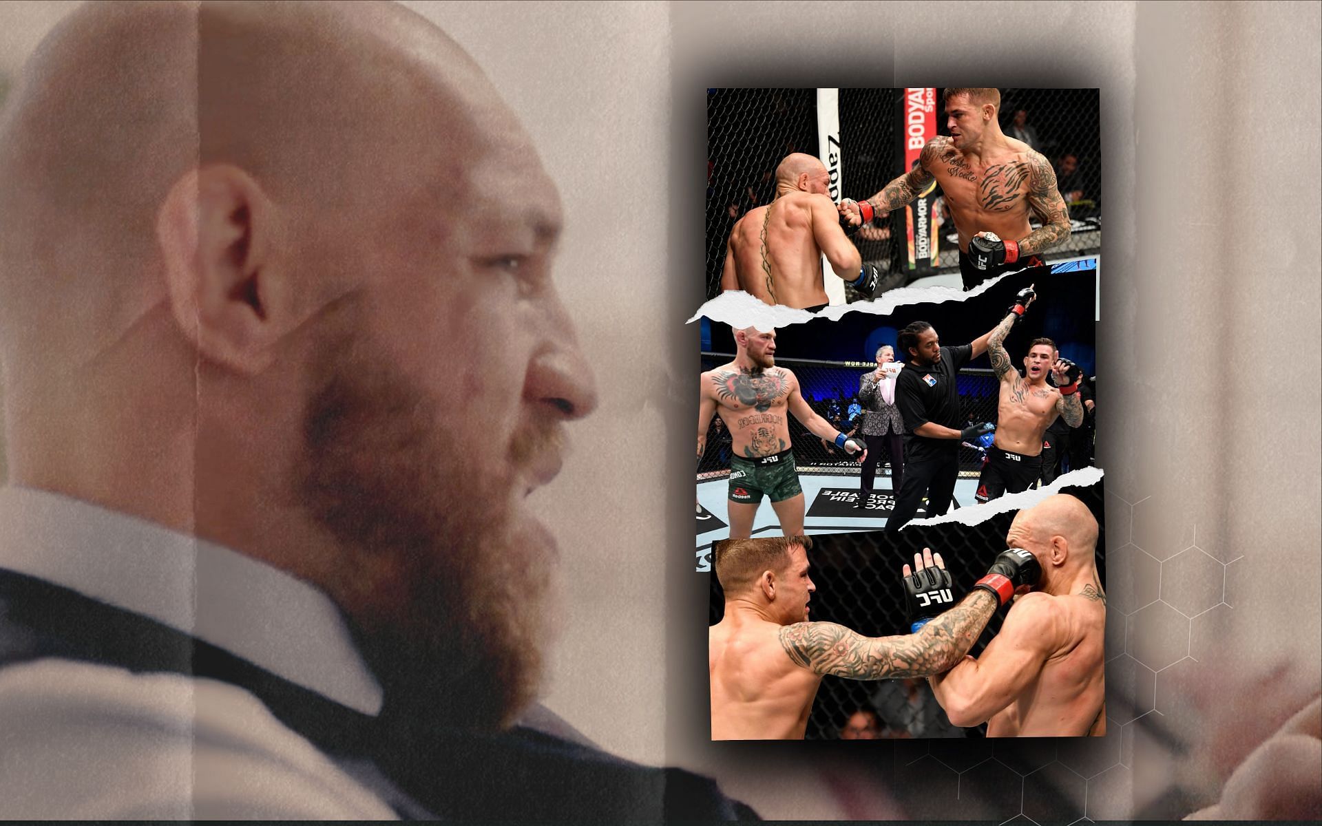 Conor McGregor texting Dana White for a lightweight title bout with Dustin Poirier. 