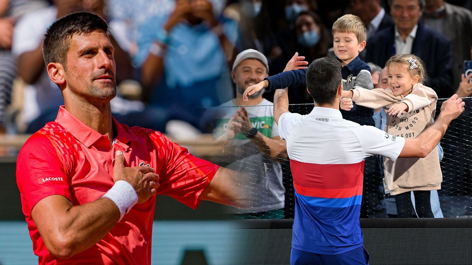Novak Djokovic shares an adorable moment with his children at Roland Garros 