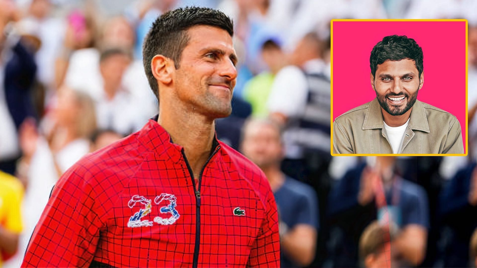 Novak Djokovic and Jay Shetty pictured