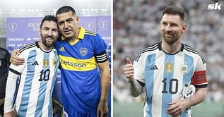 “I’m very grateful that you always said yes to me" - Juan Roman Riquelme thanks Lionel Messi for taking part in his farewell game