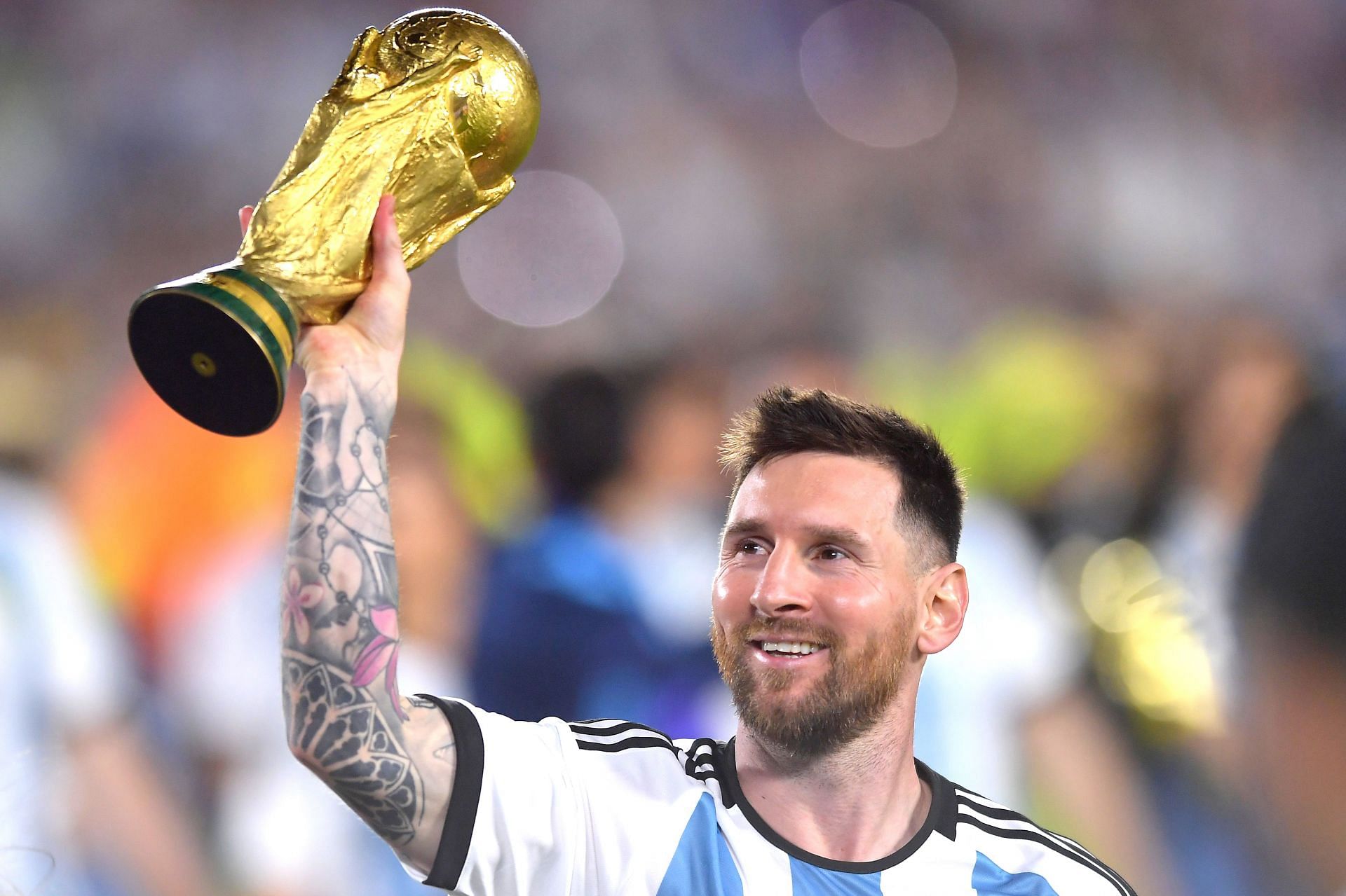 FCB Albiceleste on X: The official World Cup trophy now has 2022 Argentina  engraved on it. Messi, Di Maria, and the gang are football Immortals  forever.🇦🇷🇦🇷💪  / X