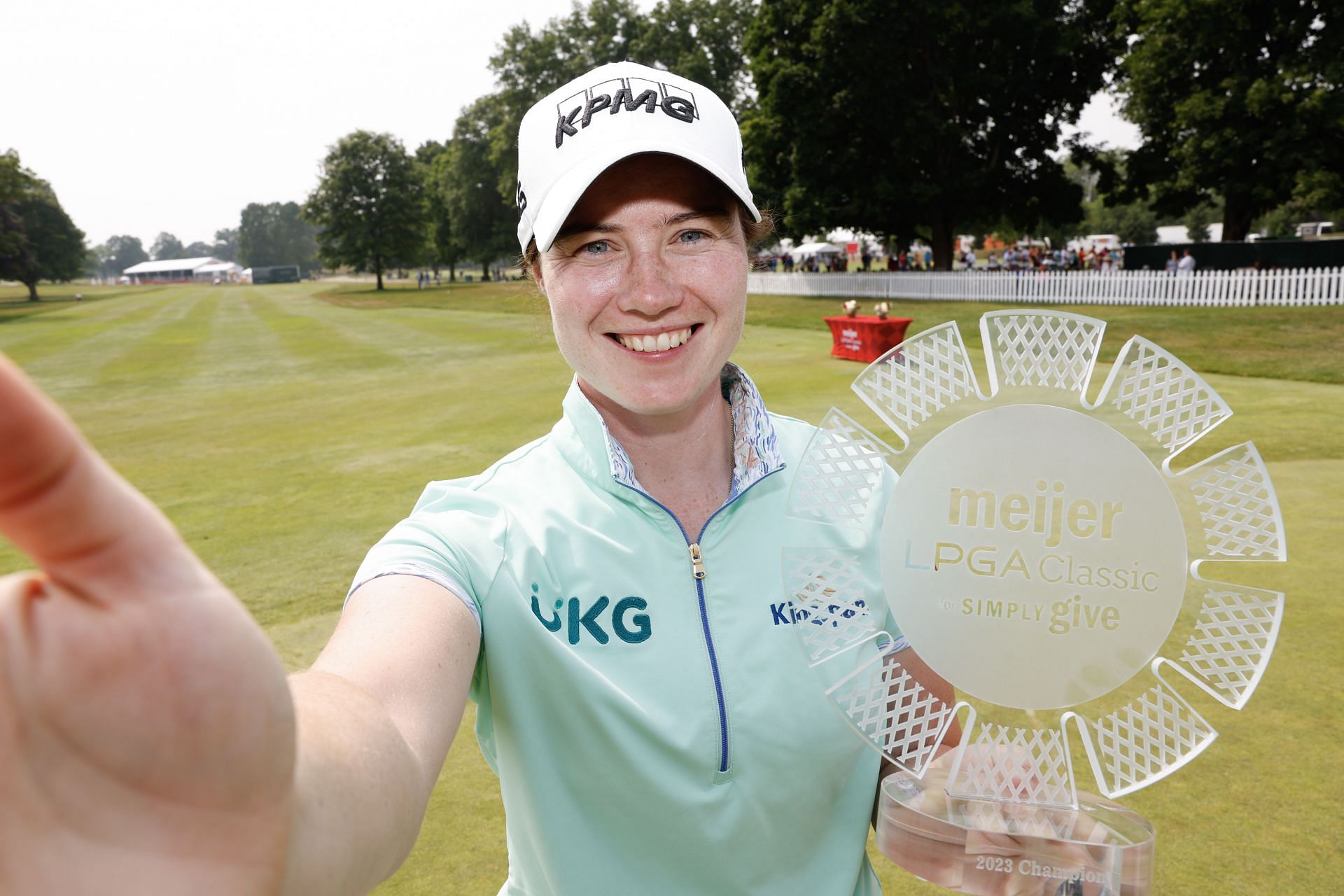 Leona Maguire at the 2023 Meijer LPGA Classic for Simply Give (Image via Getty).