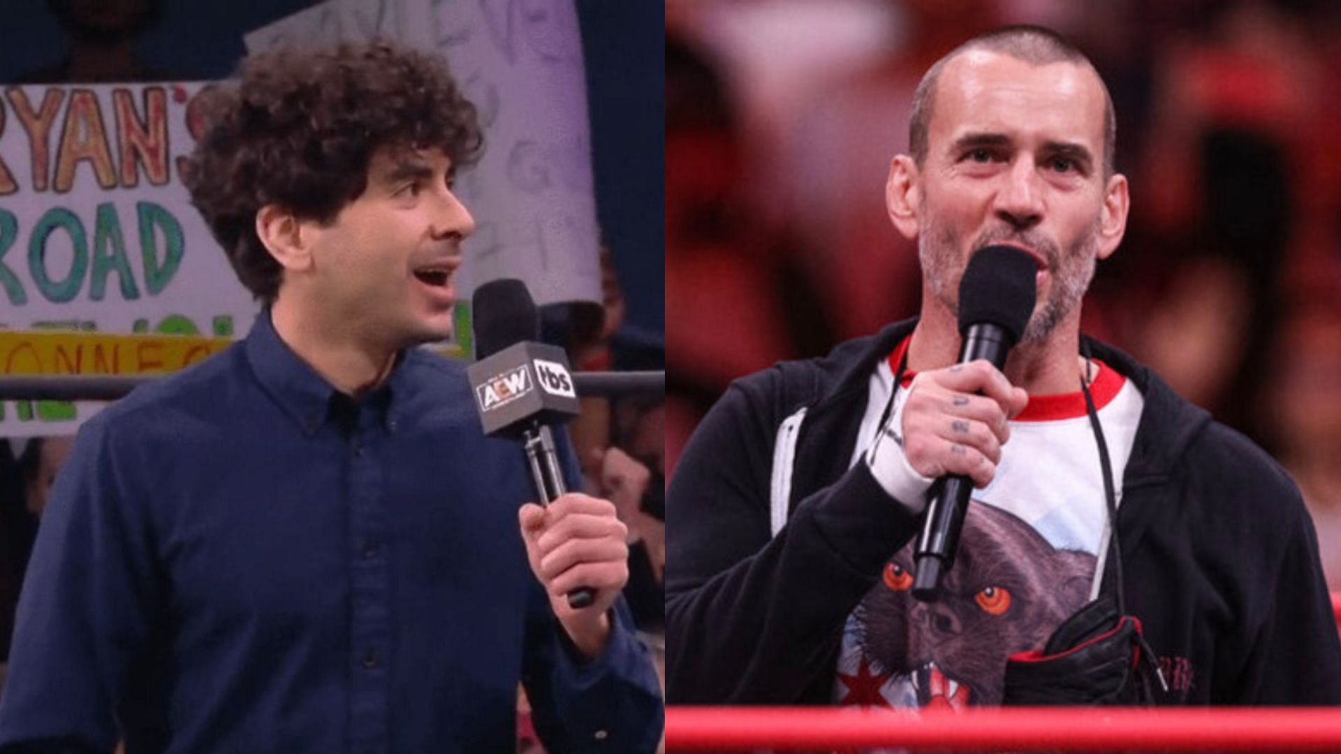 Tony Khan(left); CM Punk(right)