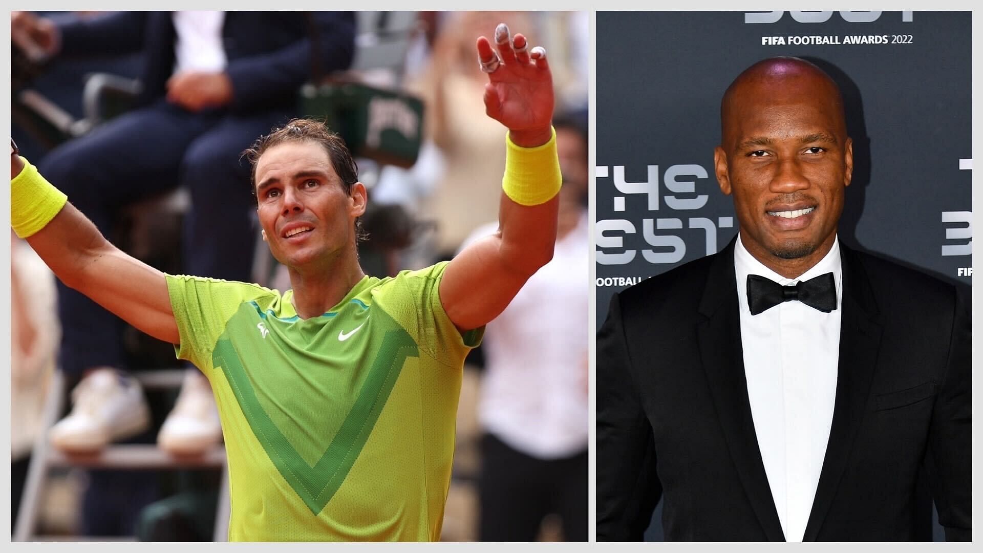 Rafael Nadal welcomes Didier Drogba to the E1 World Championships 