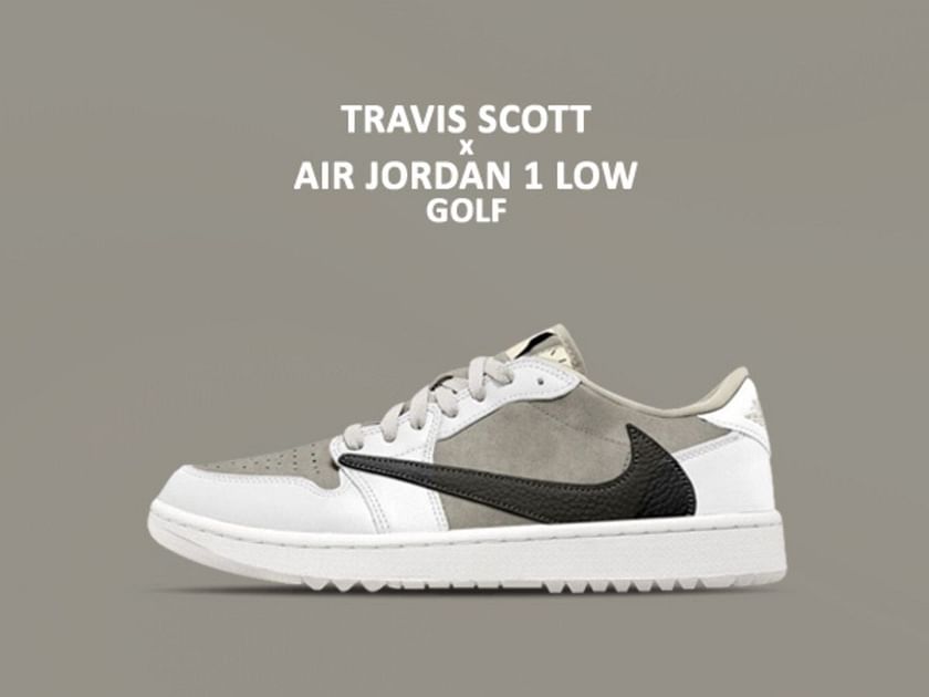 Travis Scott Air Jordan 1 Low Golf Shoes