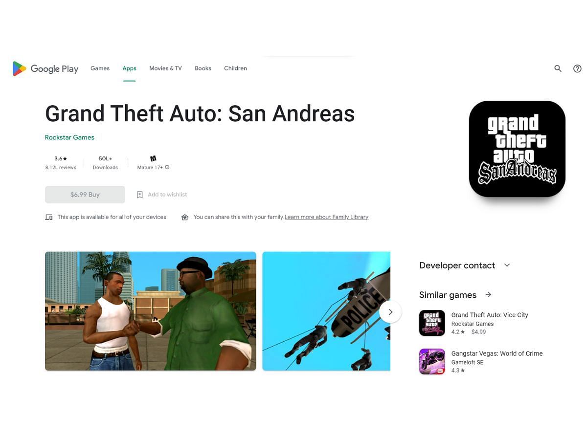 GTA San Andreas APK + OBB download links for Android