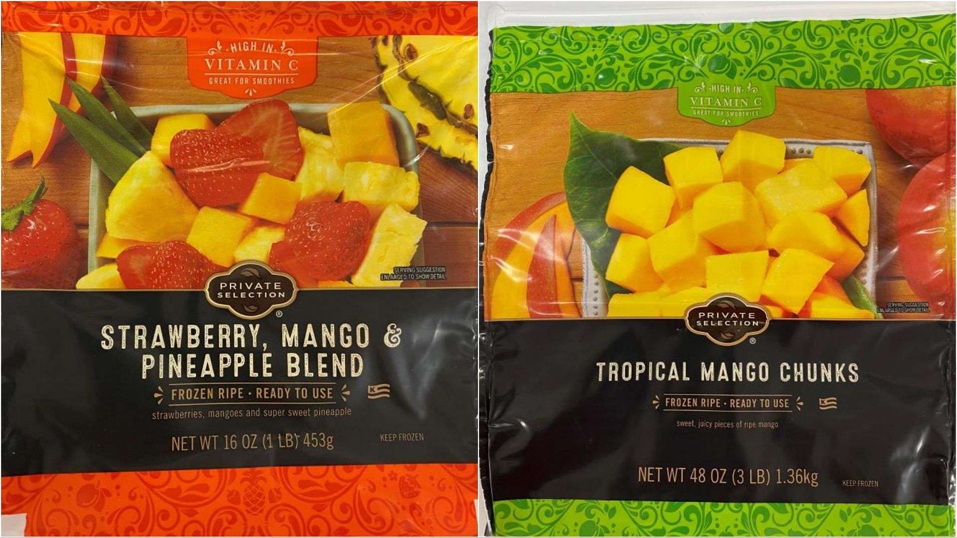 Some of the recalled Townsend Farms Frozen Fruit products are feared to be contaminated with Listeria Monocytogenes (Image via Food and Drug Administration)