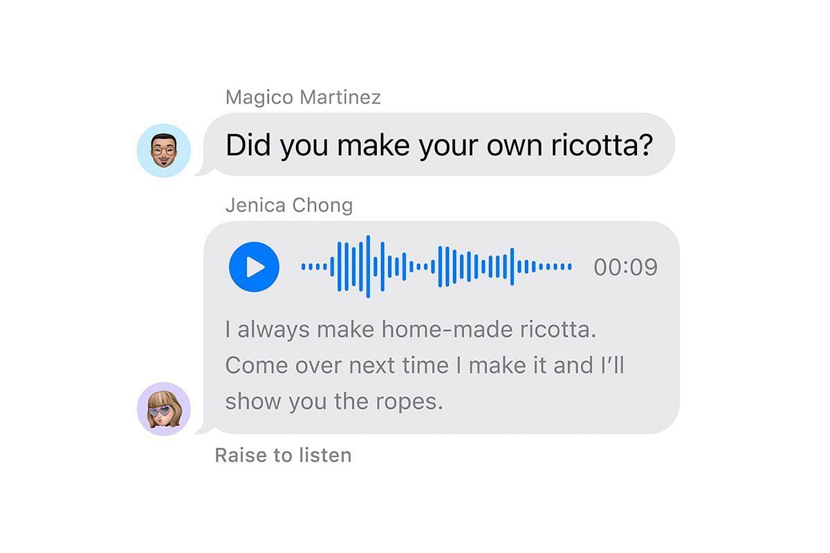 Audio messages on iPhone get a transcription feature. (Image via Apple)