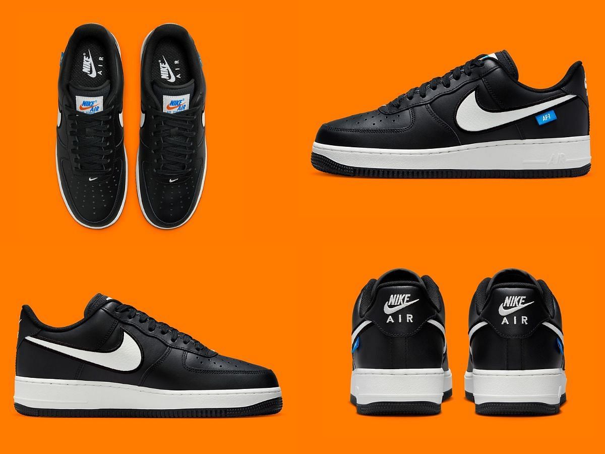 Here's a detailed look at the upcoming Air Force 1 Low Black/White sneakers (Image via Sportskeeda)