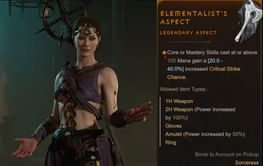 Elementalist’s Aspect in Diablo 4: How to get, Legendary Key passive, and more
