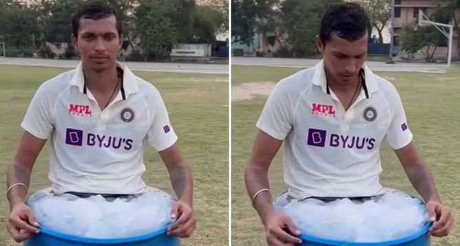 'किसने कहा रिकवरी करना आसान है'- वेस्टइंडीज दौरे से पहले नवदीप सैनी ने बर्फ के पानी से लिया आइस बाथ
