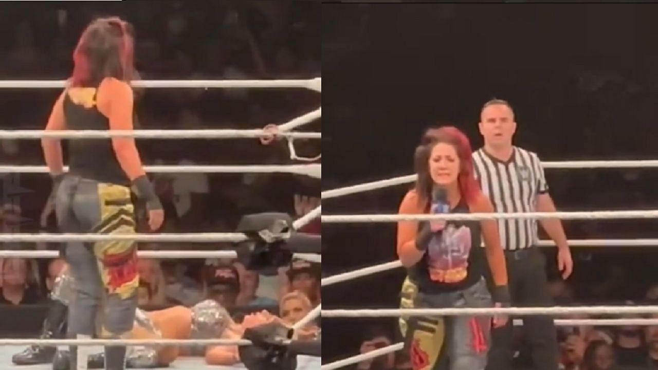Bayley had something to say to the fans in attendance