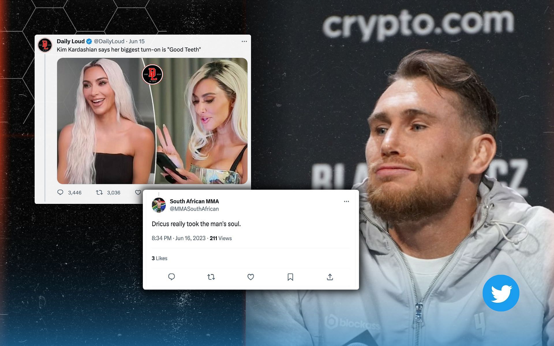 Darren Till trolled for his response to Kim Kardashian. [Image credits: @