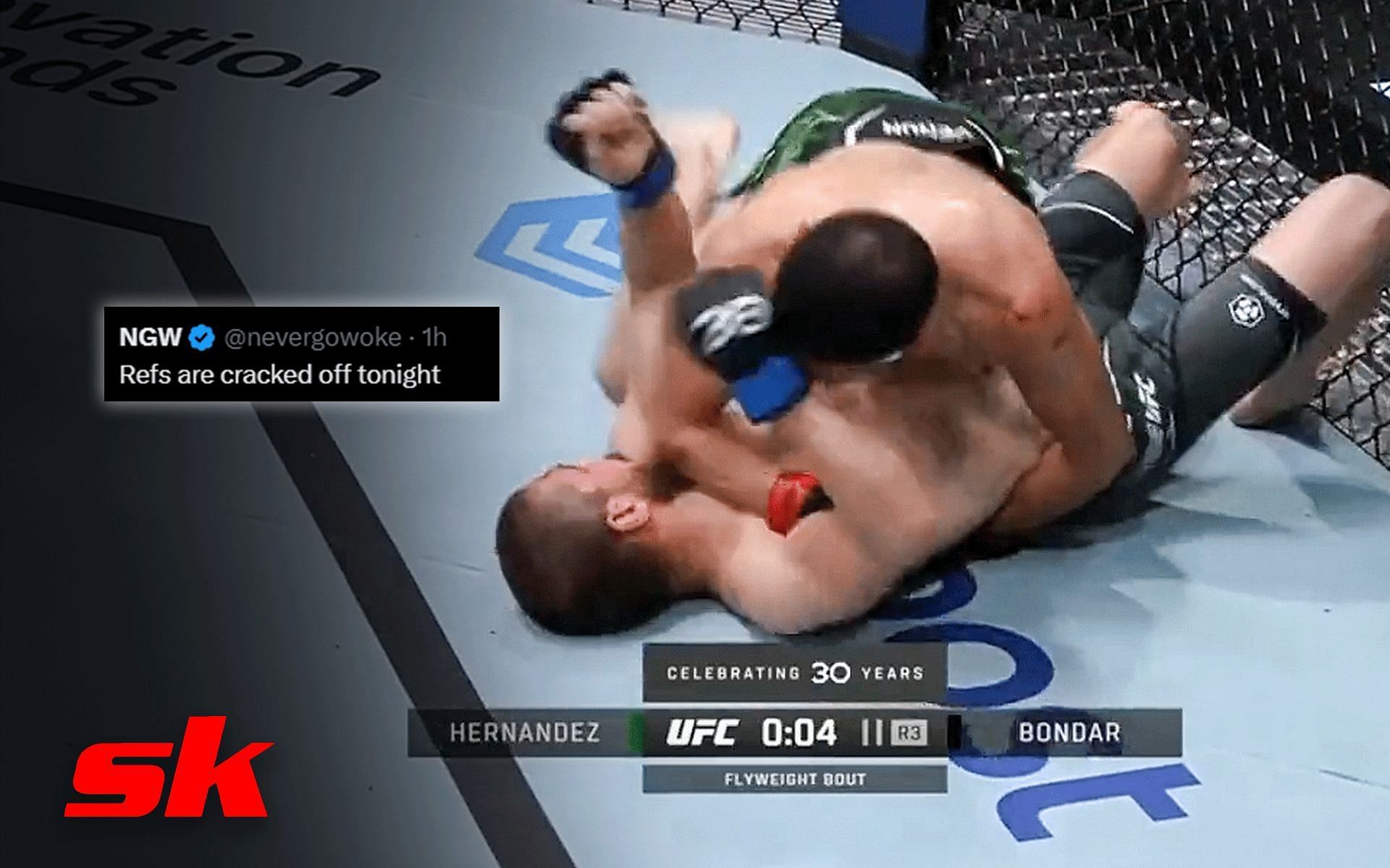 Carlos Hernandez vs. Denys Bondar ended in a controversy [Image credits: @bjpenndotcom on Twitter]