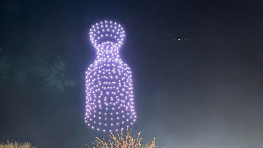 WATCH: Stanley Cup made of drones lit up the Vegas night sky at