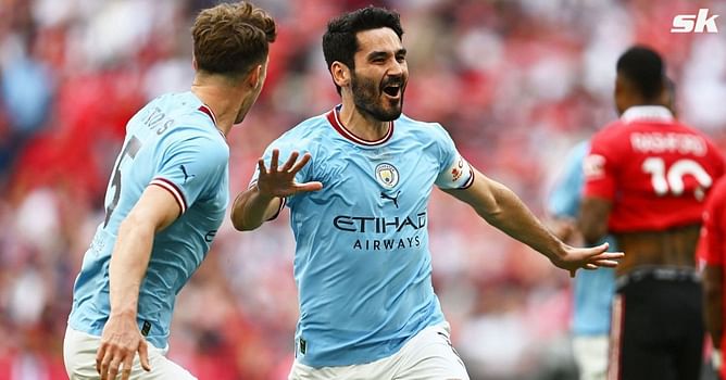 Bayern Munich star shares hilarious Gundogan tweet after Manchester City captain nets brace to beat Manchester United in FA Cup final