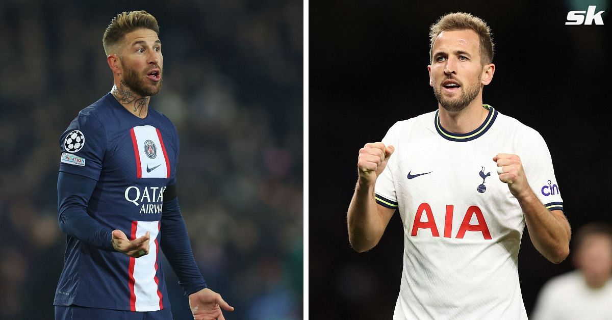 [L-to-R] Sergio Ramos and Harry Kane.