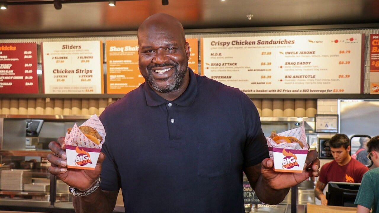 NBA legend-turned-TNT analyst Shaquille O&rsquo;Neal at a Big Chicken restaurant