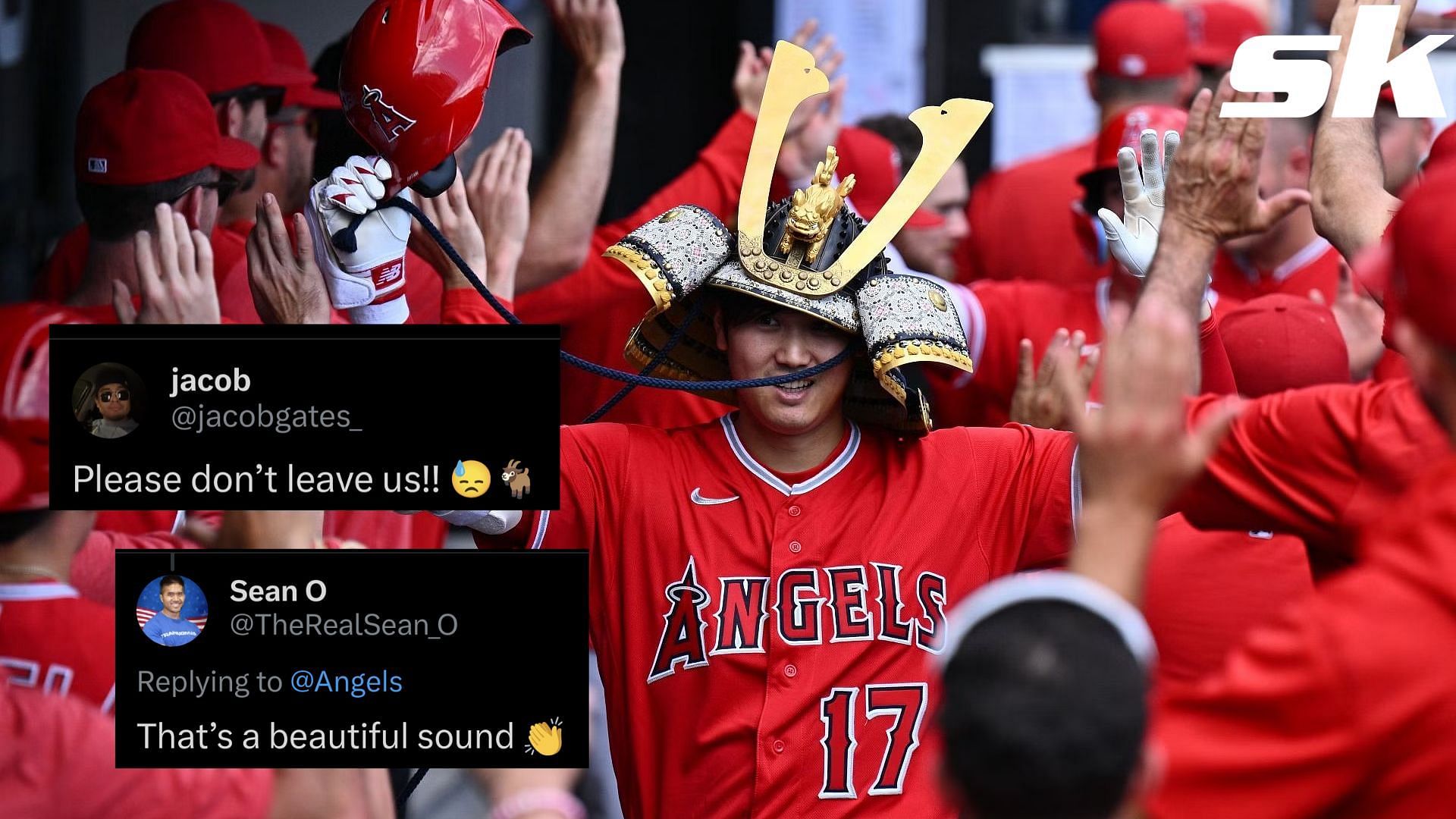 Los Angeles Angels fans love seeing Shohei Ohtani joking around with  opponent after being hit by a pitch: The greatest player and the nicest  guy, How can u not root for this