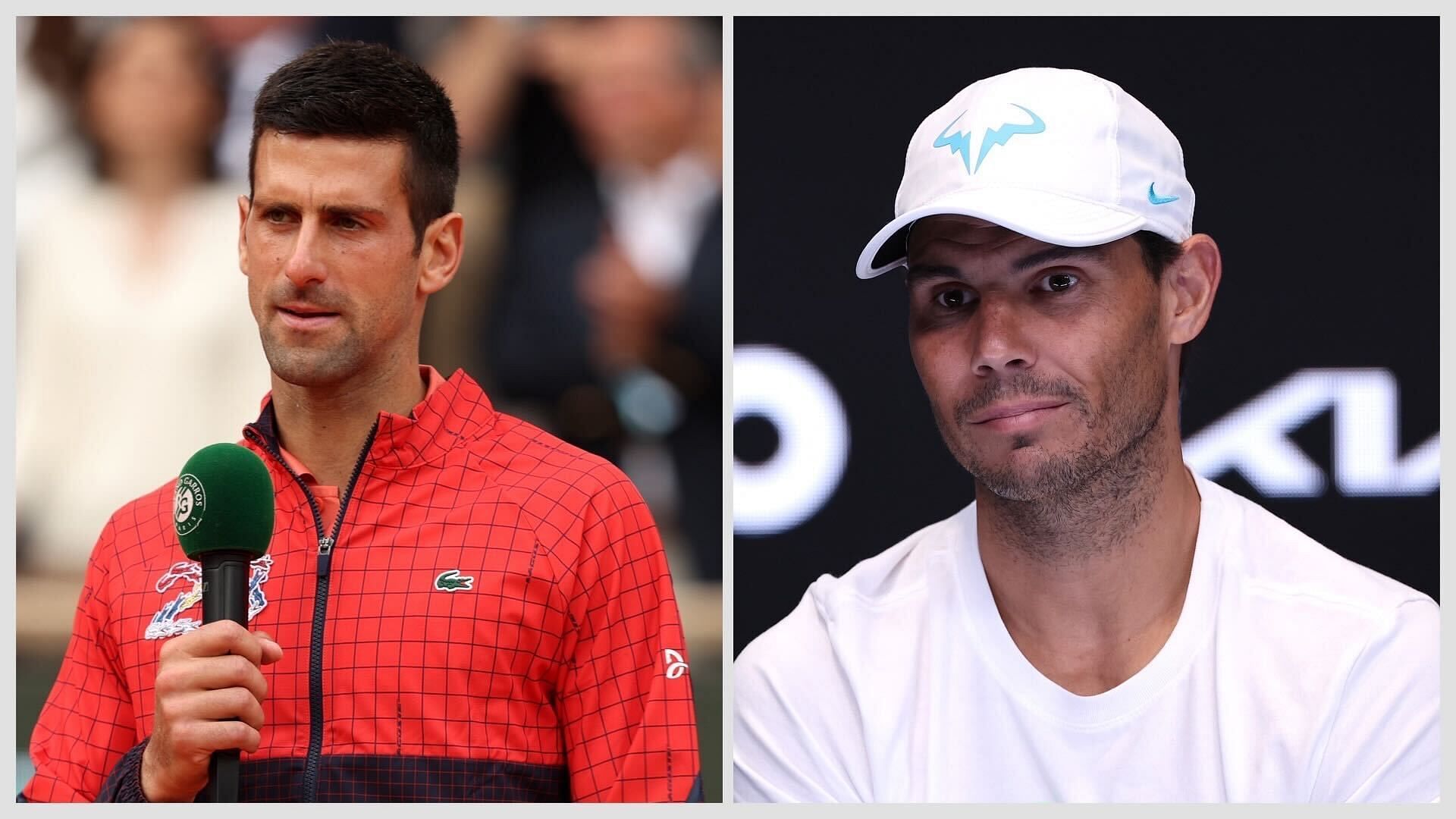 Novak Djokovic has 23 Grand Slam titles, one more than Rafael Nadal.