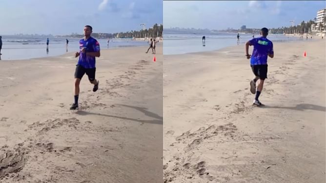 Watch: Yashasvi Jaiswal goes on a beach run after India call-up