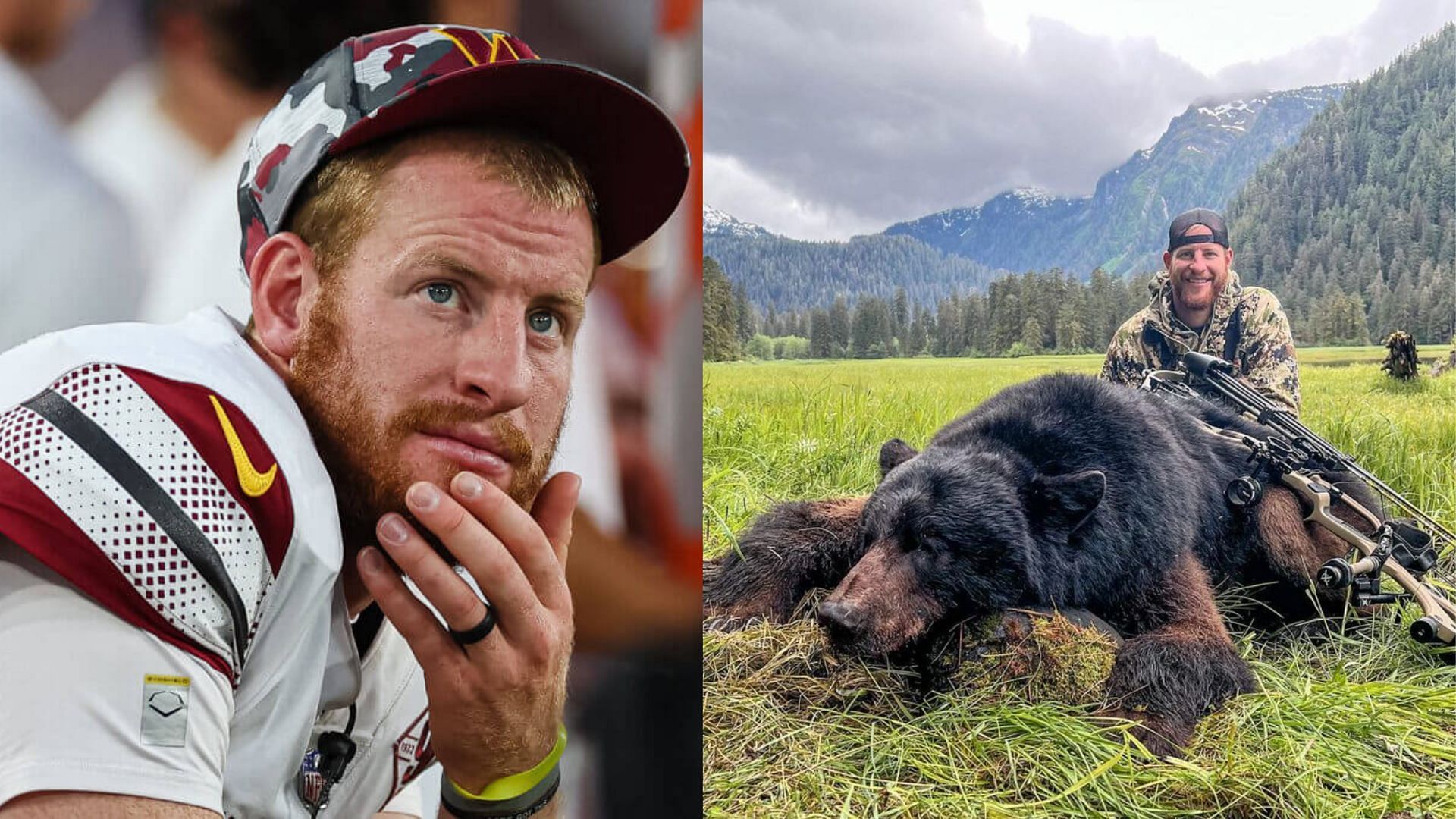 LOOK: Washington Commanders Ex Carson Wentz Kills Black Bear With Bow &  Arrow; Fans React - Sports Illustrated Washington Football News, Analysis  and More