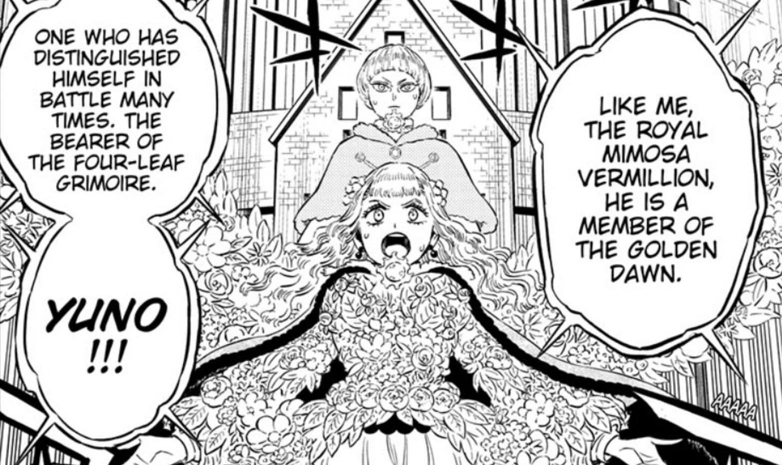 Marx and Mimosa in Black Clover manga (Image via Shueisha)