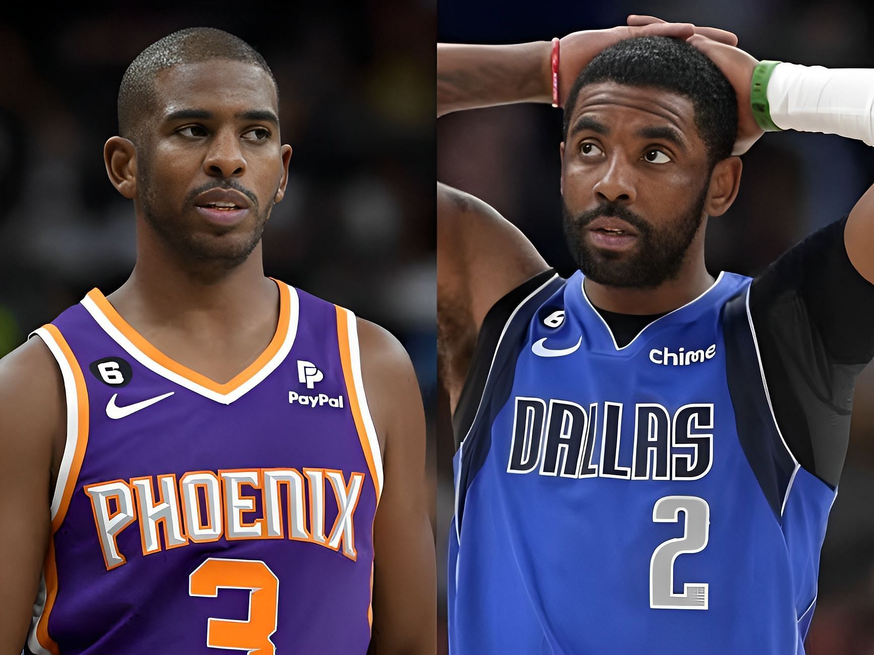Phoenix Suns and Dallas Mavericks star point guards Chris Paul and Kyrie Irving