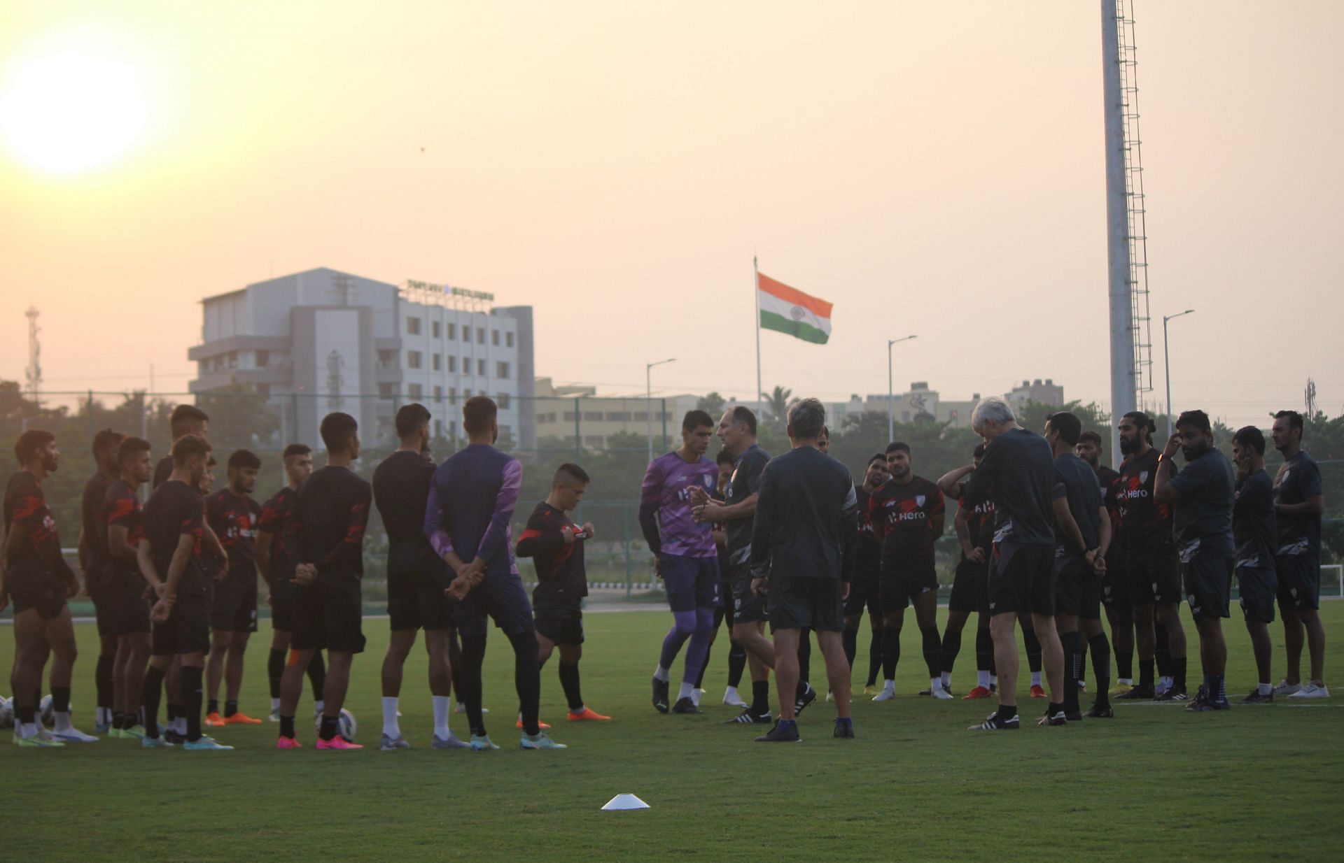 India national team training ahead of the opening clash against Mongolia.