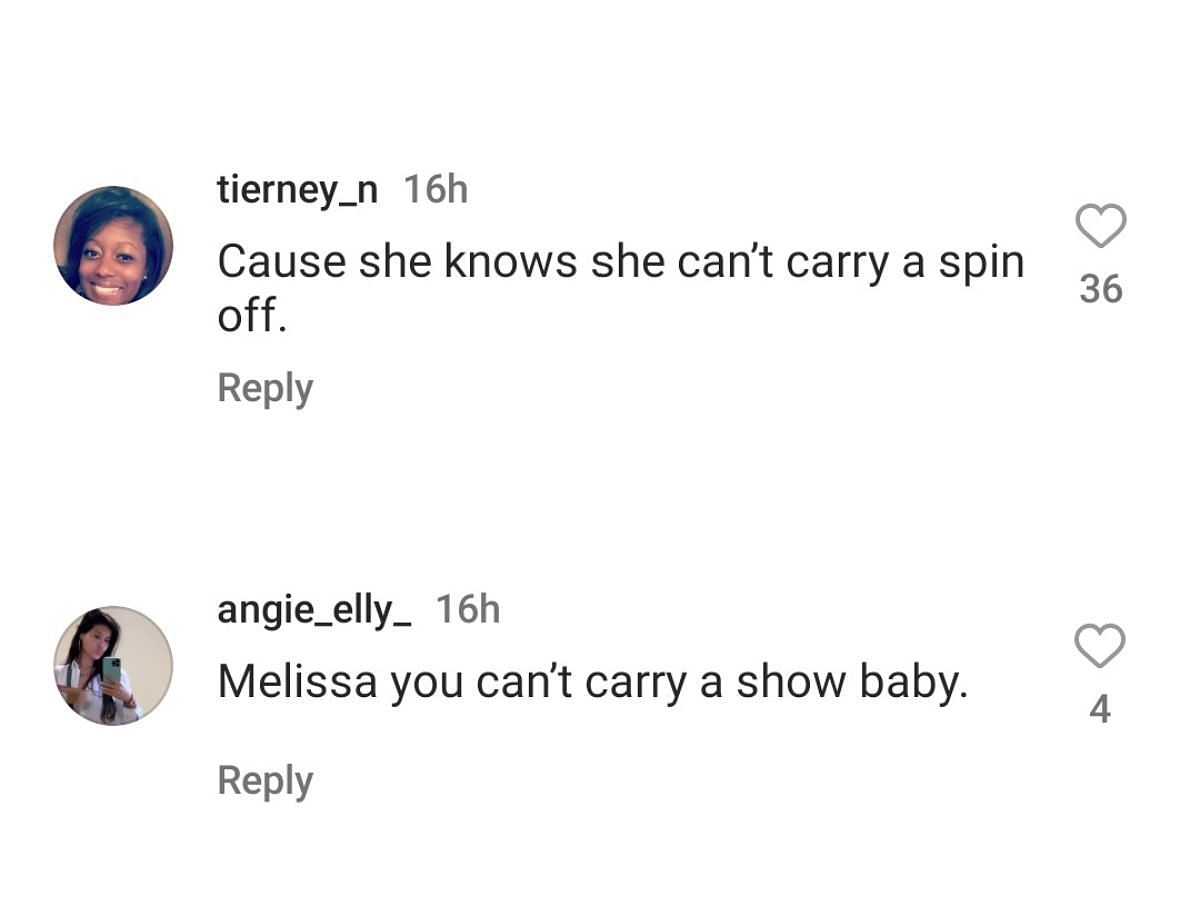 Fans react to Melissa Gorga&#039;s Stand on the spin-off show Rumor (Image via Twitter)