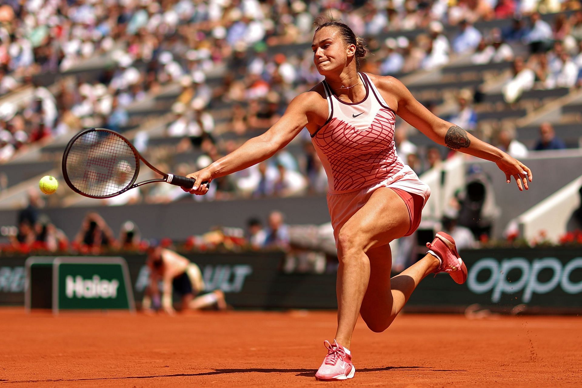 Sabalenka in action at the 2023 French Open