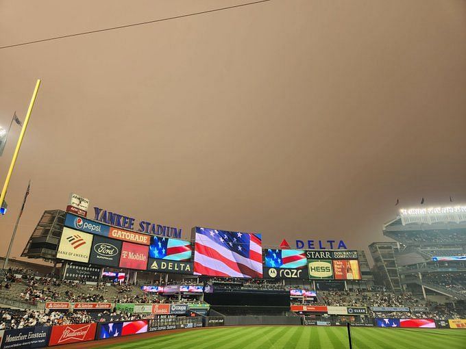 Yankee Stadium looks like Mars as wildfire smoke smothers NYC