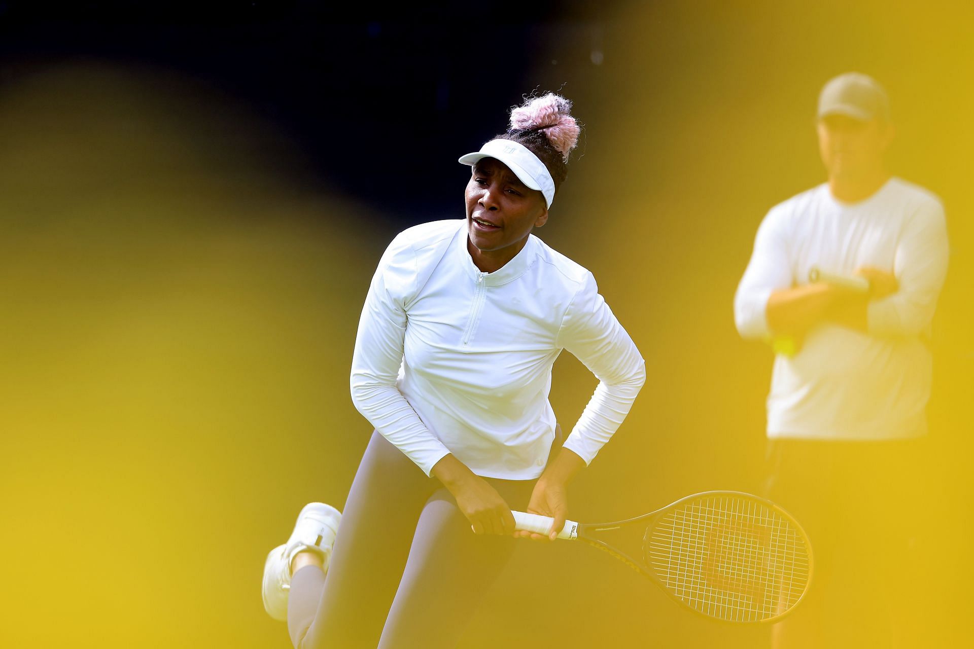 Venus Williams training ahead of the Birmingham Open