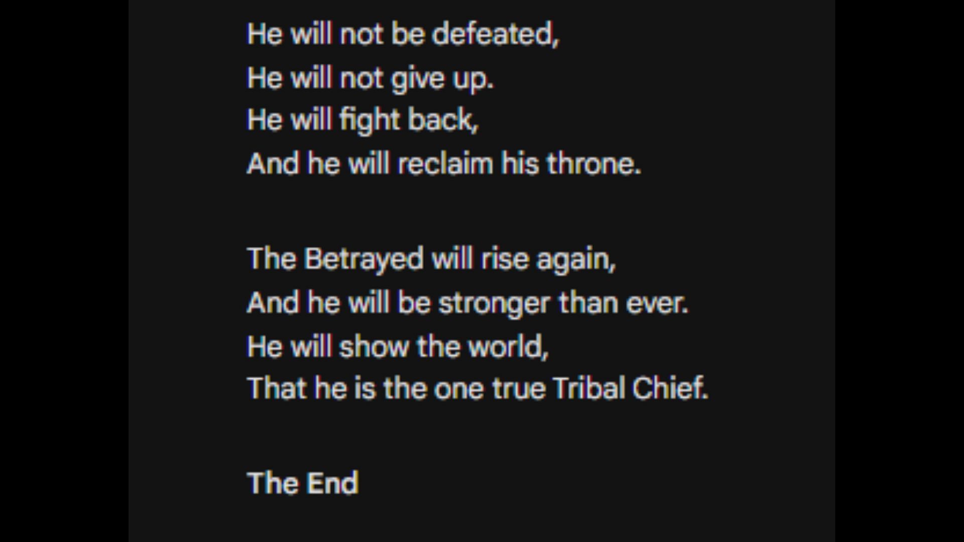 The second half of the poem &quot;The Betrayed&quot;