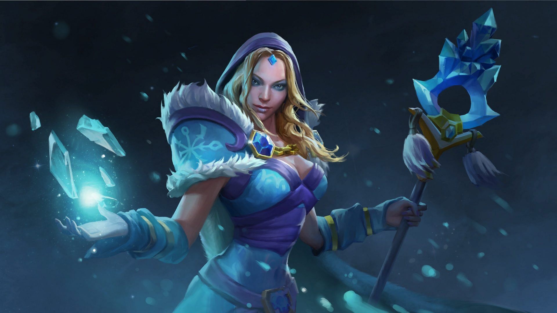 Crystal Maiden channels the power of frost and magic, freezing her enemies in their tracks (Image via DOTA 2)