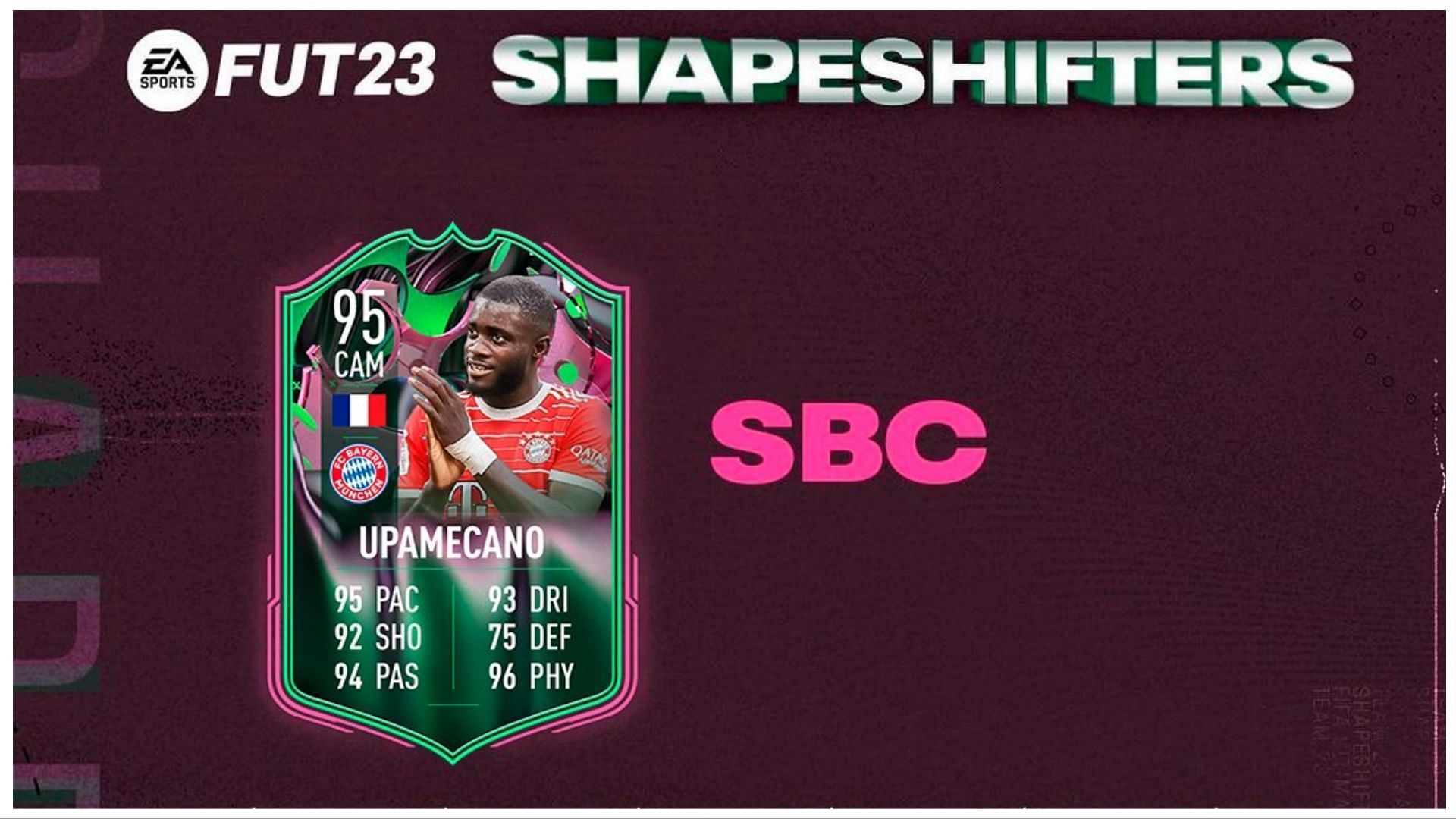 Shapeshifters Upamecano SBC is now live (Image via EA Sports)