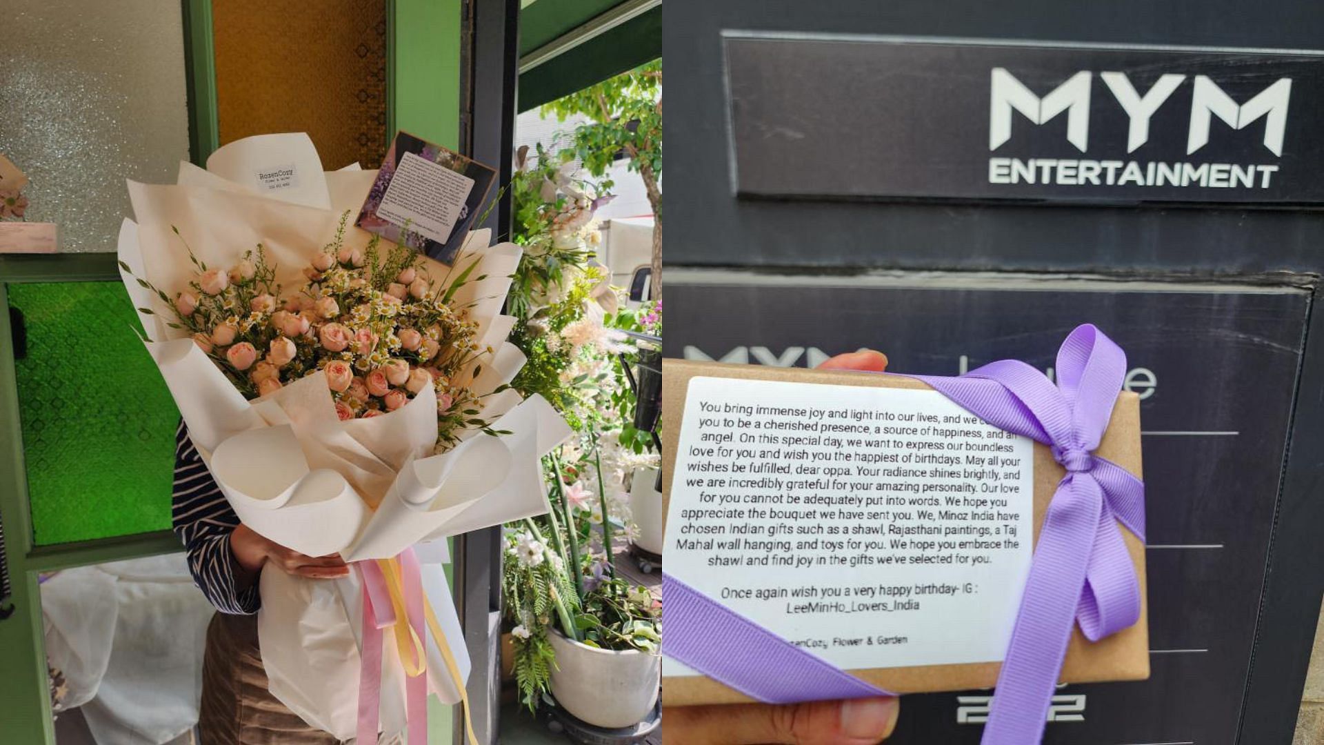 Lee Min-ho&#039;s Indian fanbase sends him a bouquet of flowers (Image via LeeMinHo Lovers India)