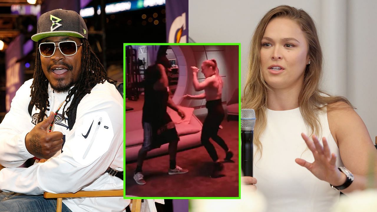 Ronda Rousey-Marshawn Lynch wrestle on Stars on Mars