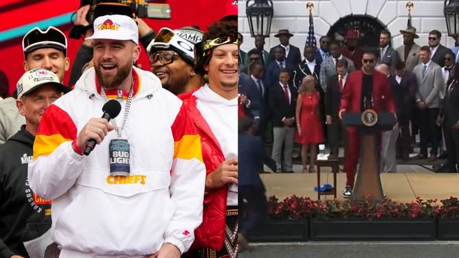 Travis Kelce reveals what he wanted to say on president’s podium during Kansas City Chiefs’ White House visit