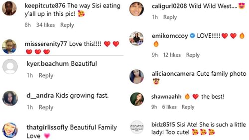 The comments on Ciara's post show how her followers loved the family's country western portrait.