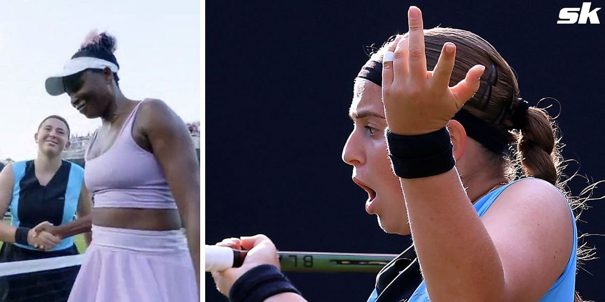 Jelena Ostapenko defeated Venus Williams in the second round of the 2023 Birmingham Classic