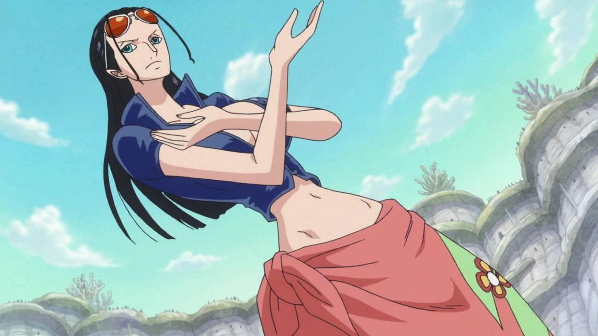 Nico Robin in her post time skip outfit (Image via Toei Animation, One Piece)
