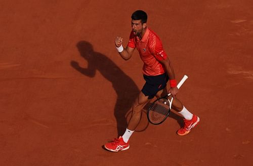 Novak Djokovic at the 2023 French Open.